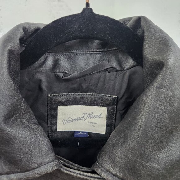Universal Thread Charcoal Leather Jacket - Picture 9 of 9